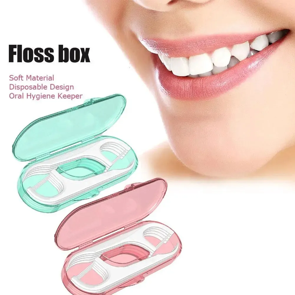 10-Piece Set: Dental Floss Travel Case-Floss Pick