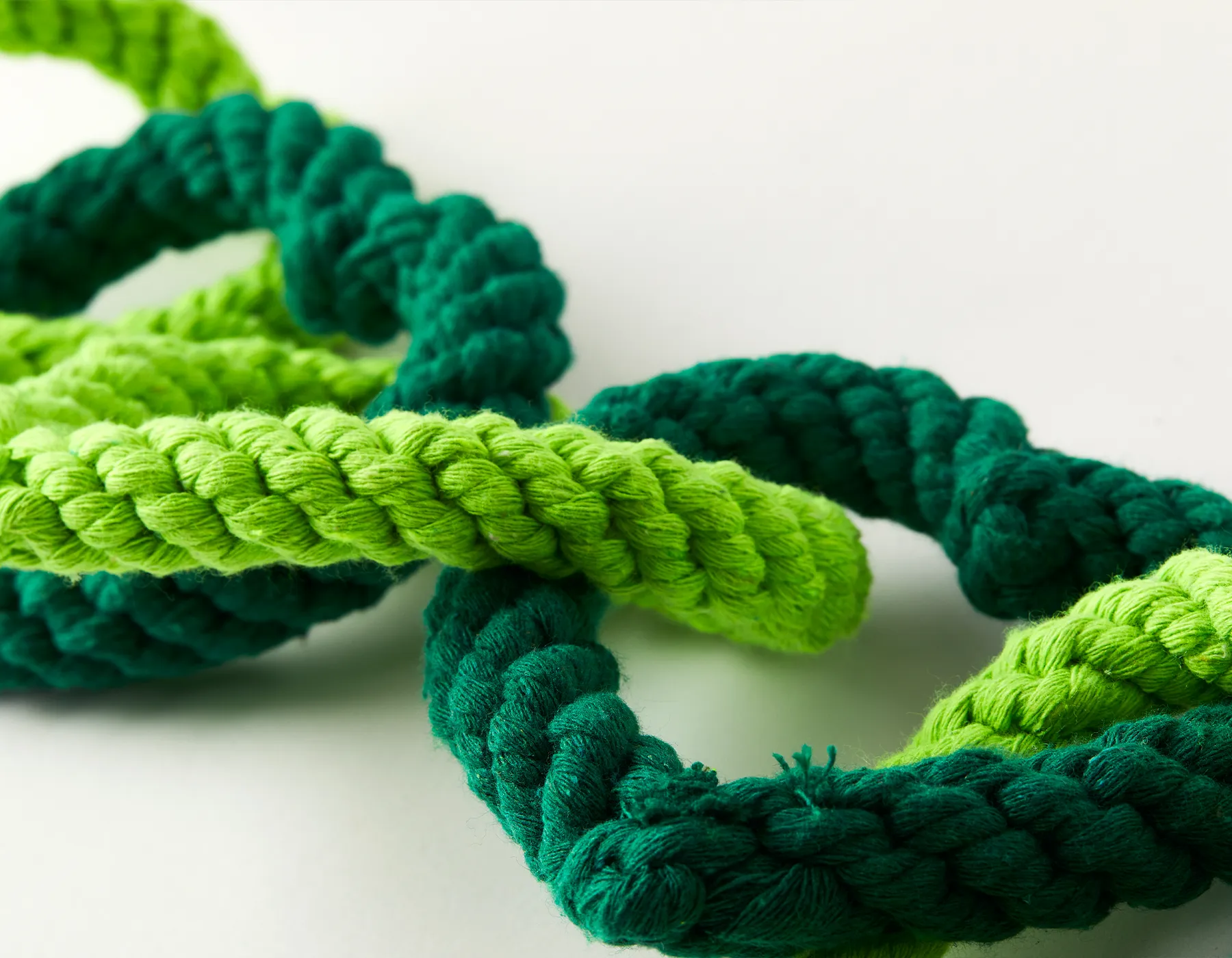 6 Chain Green Heart Rope Dog Toy