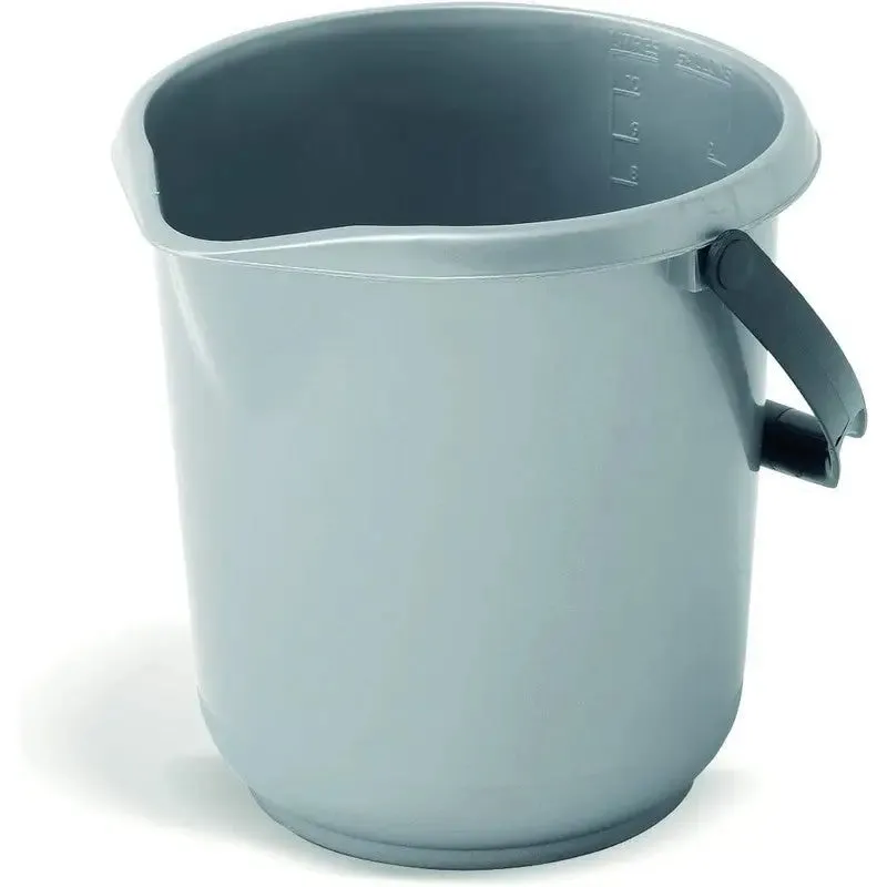 Addis 10L Bucket With Pouring Spout - Black / Linen / Metallic Grey