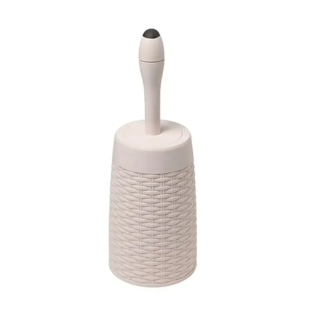 Addis Rattan Effect Closed Toilet Brush - Available in Linen and Charcoal