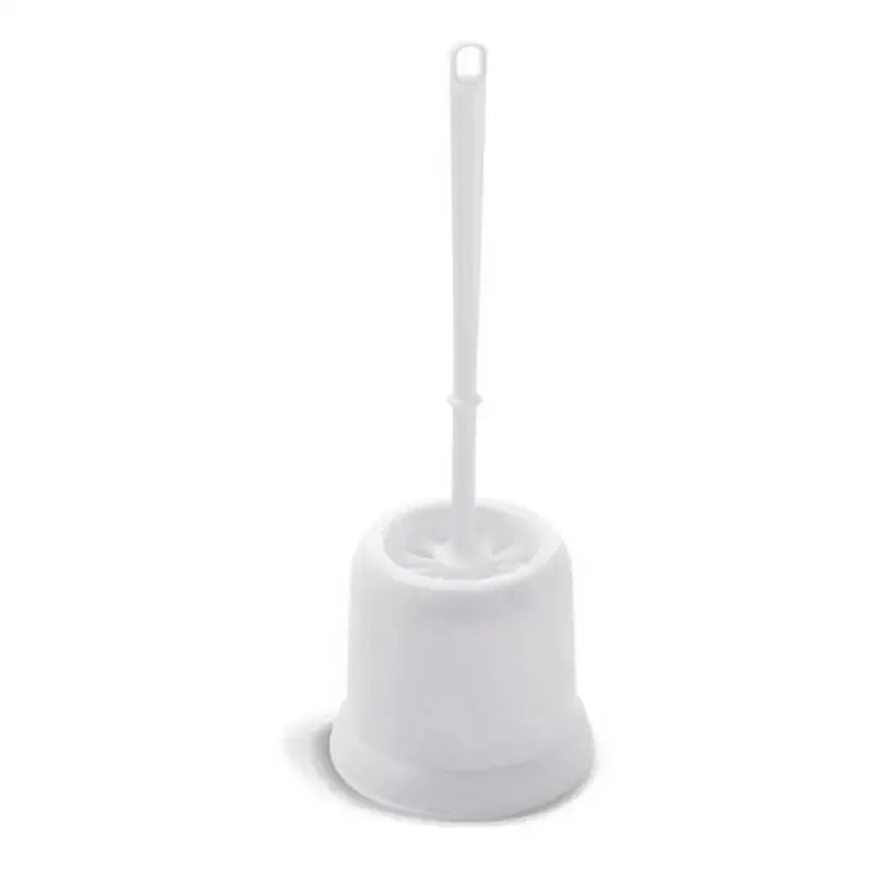 Addis Toilet Brush & Wipe Clean Holder Round - White