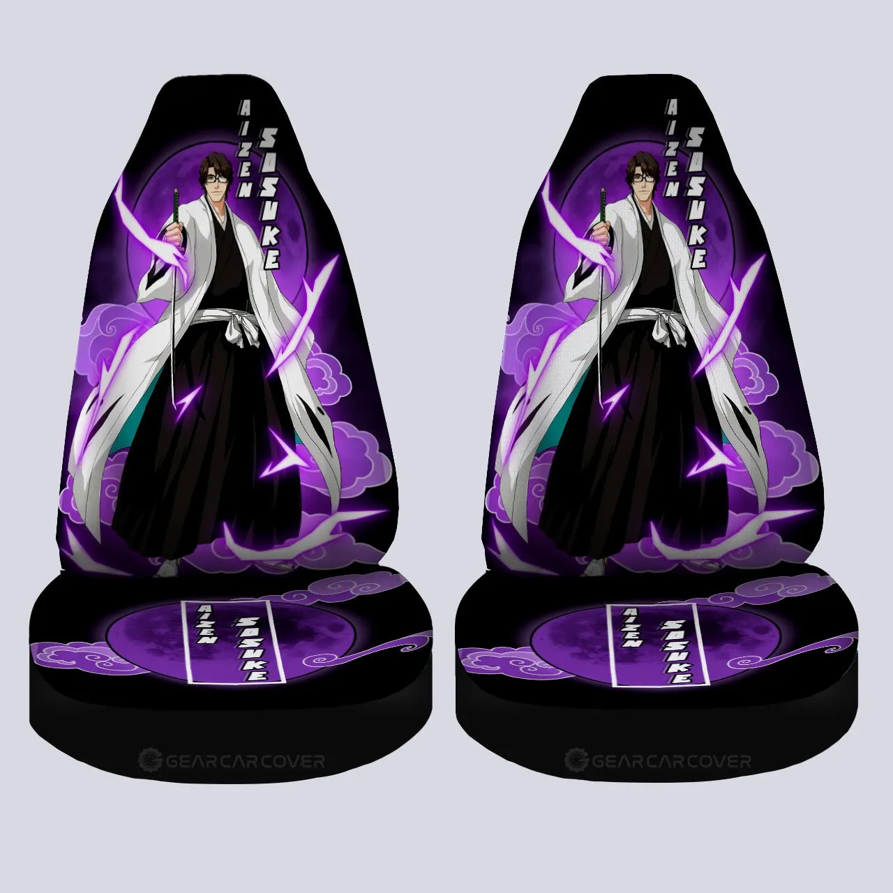 Aizen Sosuke Car Seat Covers Custom Bleach Car Interior Accessories