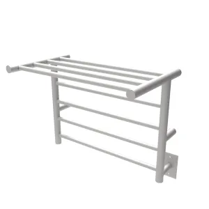 Amba RSH-B Radiant Shelf Hardwired   Plug-in Combo 8 Bar Towel Warmer in Brushed