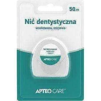 APTEO CARE Dental floss waxed mint 50m