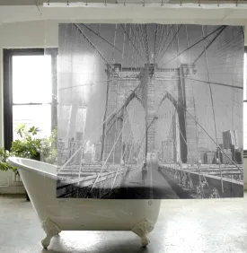 Brooklyn Bridge PEVA Shower Curtain