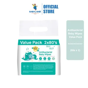 BZU BZU Antibacterial Baby Wipes Value Pack (80s x 2-pack)