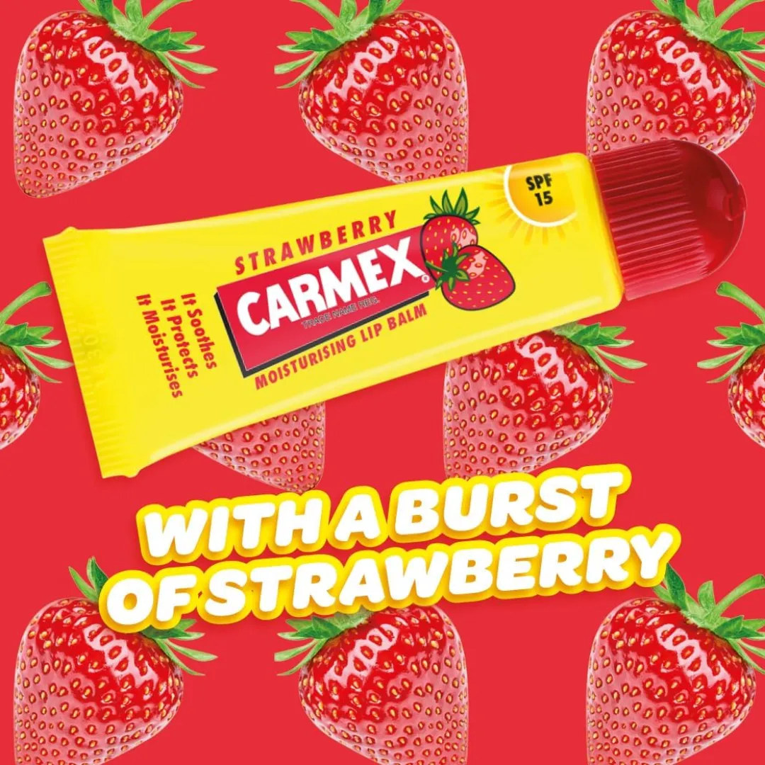 Carmex Strawberry Lip Balm Tube 10G (T)