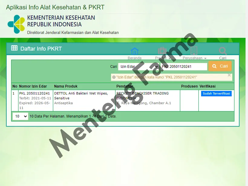 Dettol Anti Bakteri Wet Wipes Sensitive Isi 10 Lembar / Tisu Basah