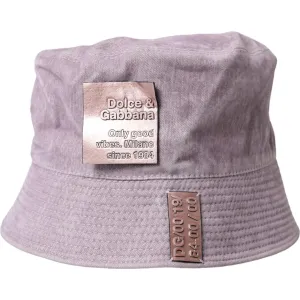 Dolce & Gabbana Light Brown Nylon Canvas Bucket Hat Men