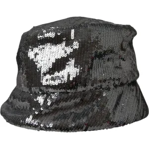 Dolce & Gabbana Silver Sequined Nylon Bucket Hat Men