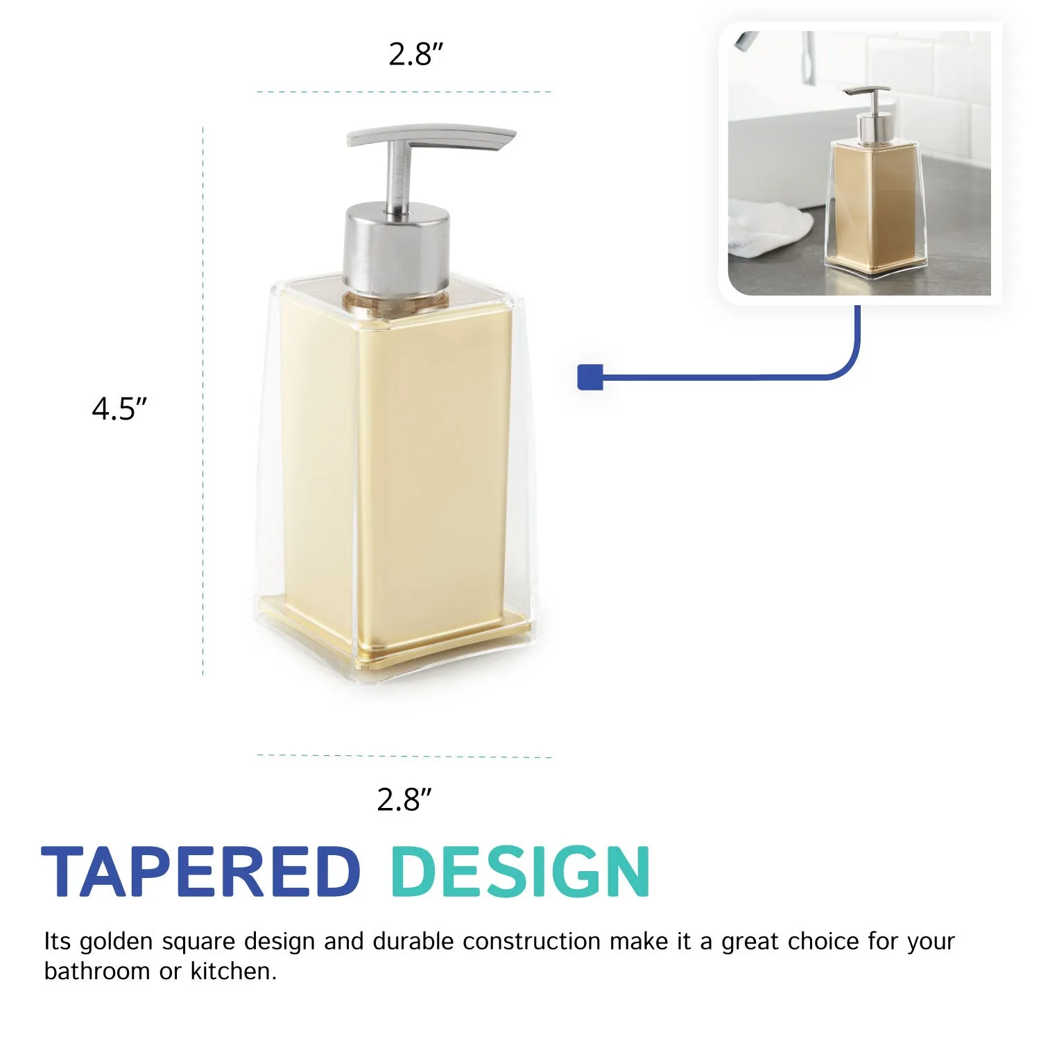 Gold Double Layered Soap Dispenser