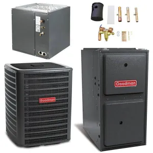 Goodman 4 Ton Cooling 17 SEER; 100k BTU Heating; 96% AFUE Gas Electric Air Conditioner System