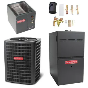 Goodman 5 Ton Cooling 14.5 SEER; 80k BTU Heating; 80% AFUE Gas Electric Air Conditioner System