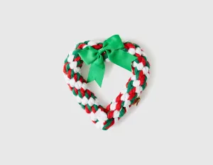 Holiday Heart 7" Rope Dog Toy