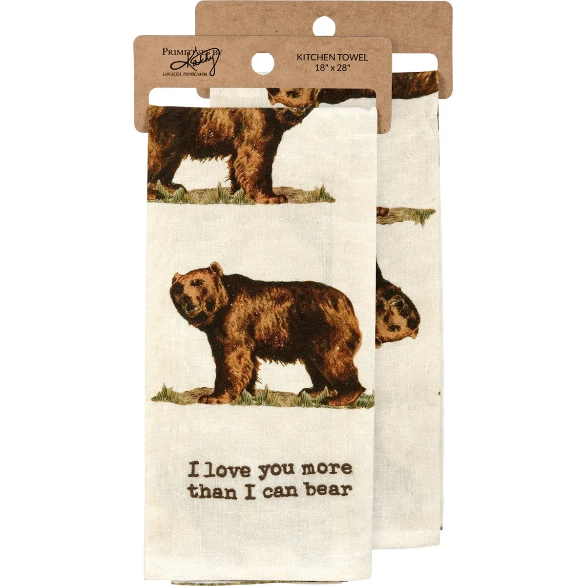 I Love You More Than I Can Bear Kitchen Towel