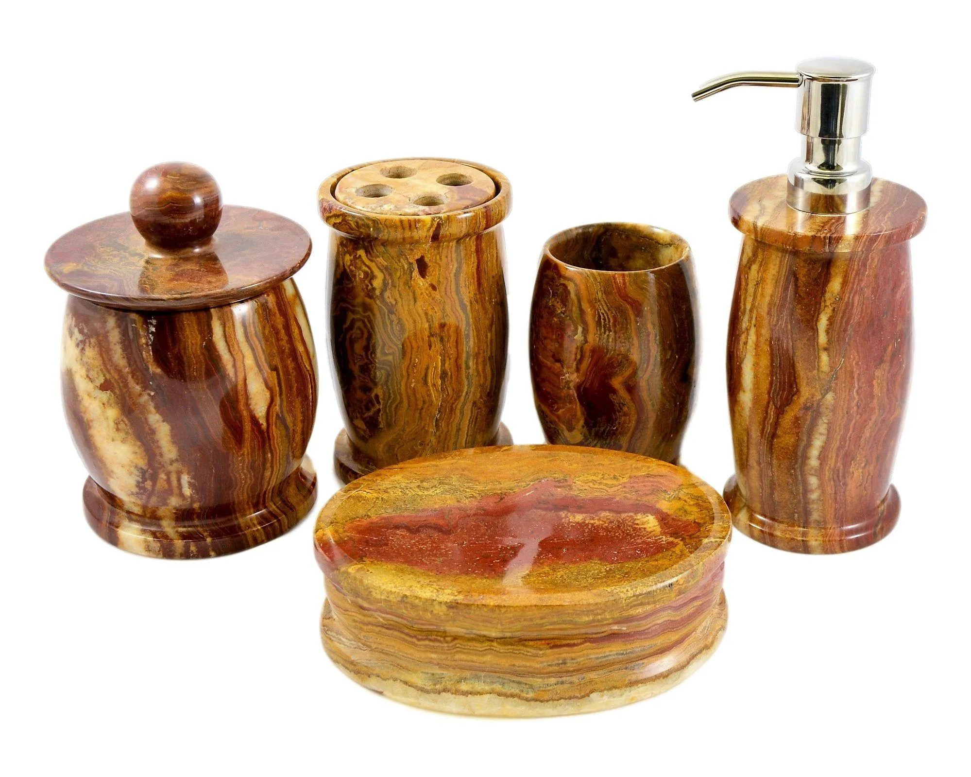 Multi Brown Onyx Liquid Soap & Lotion Dispenser