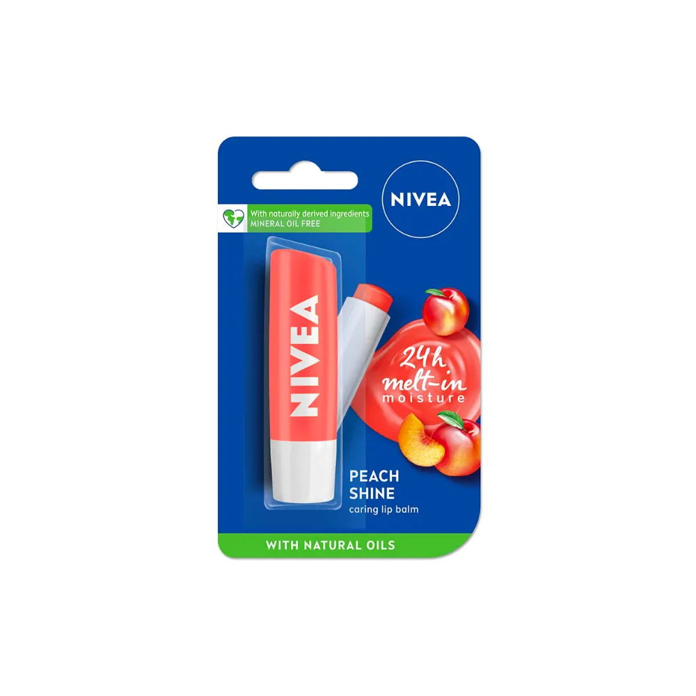 Nivea Lip Balm Fruity Peach Shine - 4.8g