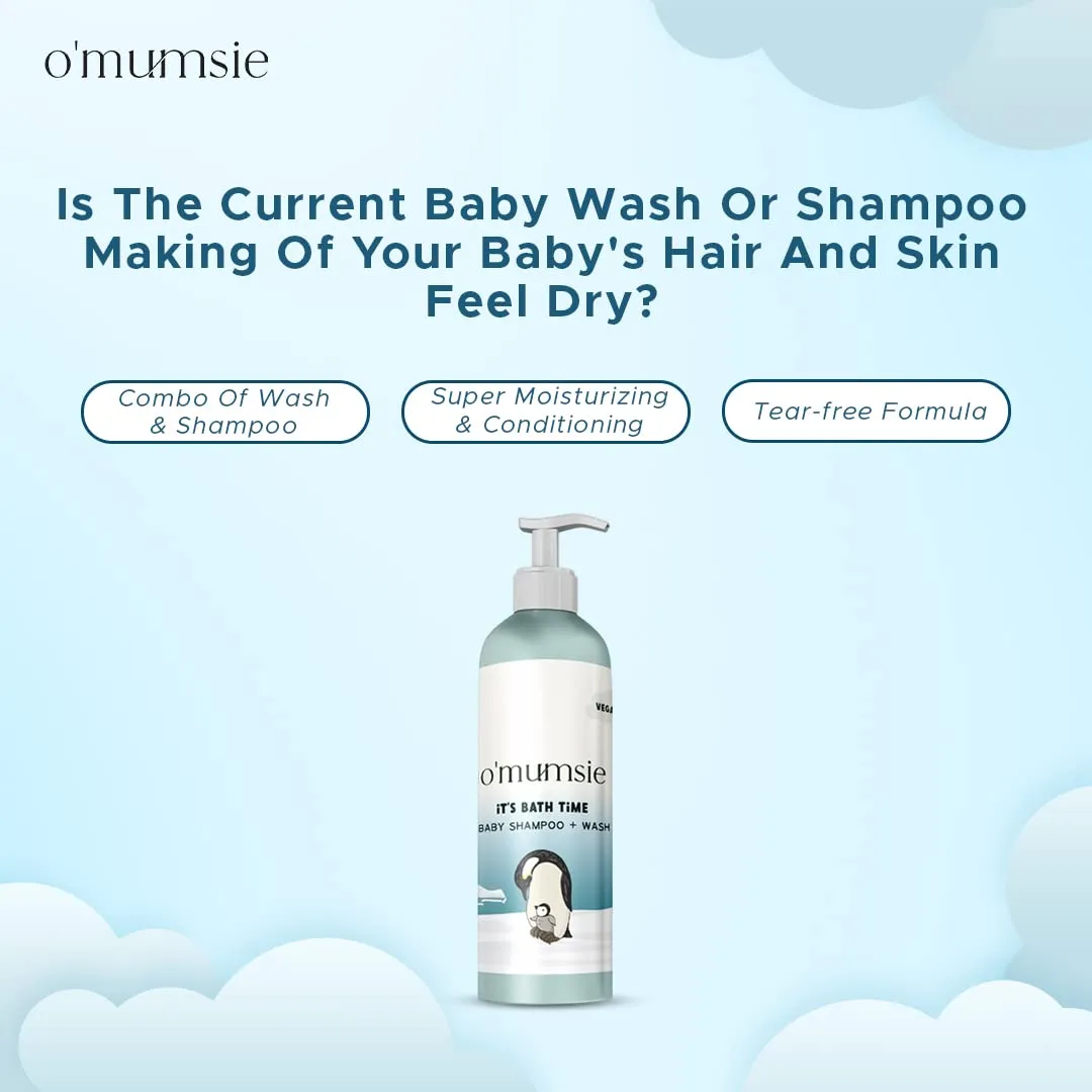 Omumsie Bathing Baby Shampoo   Wash | Tear Free Formula For babies