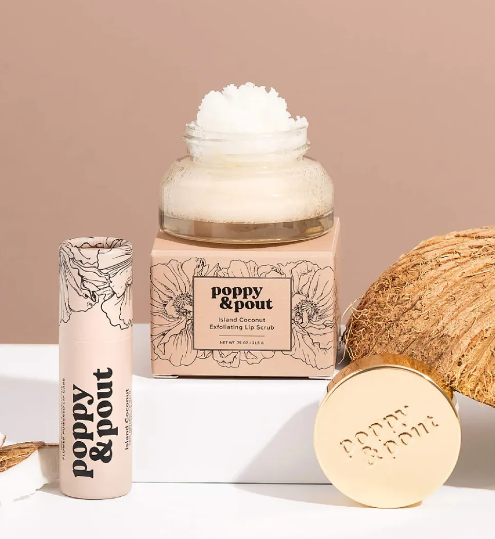 Poppy & Pout Lip Care duo Island coconut