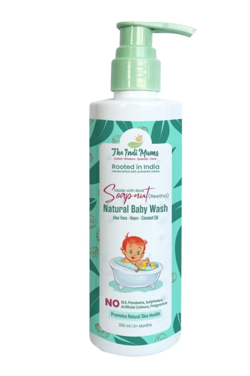 The Indi Mums Reetha, Neem & Coconut Oil Best Newborn Wash 200 ML