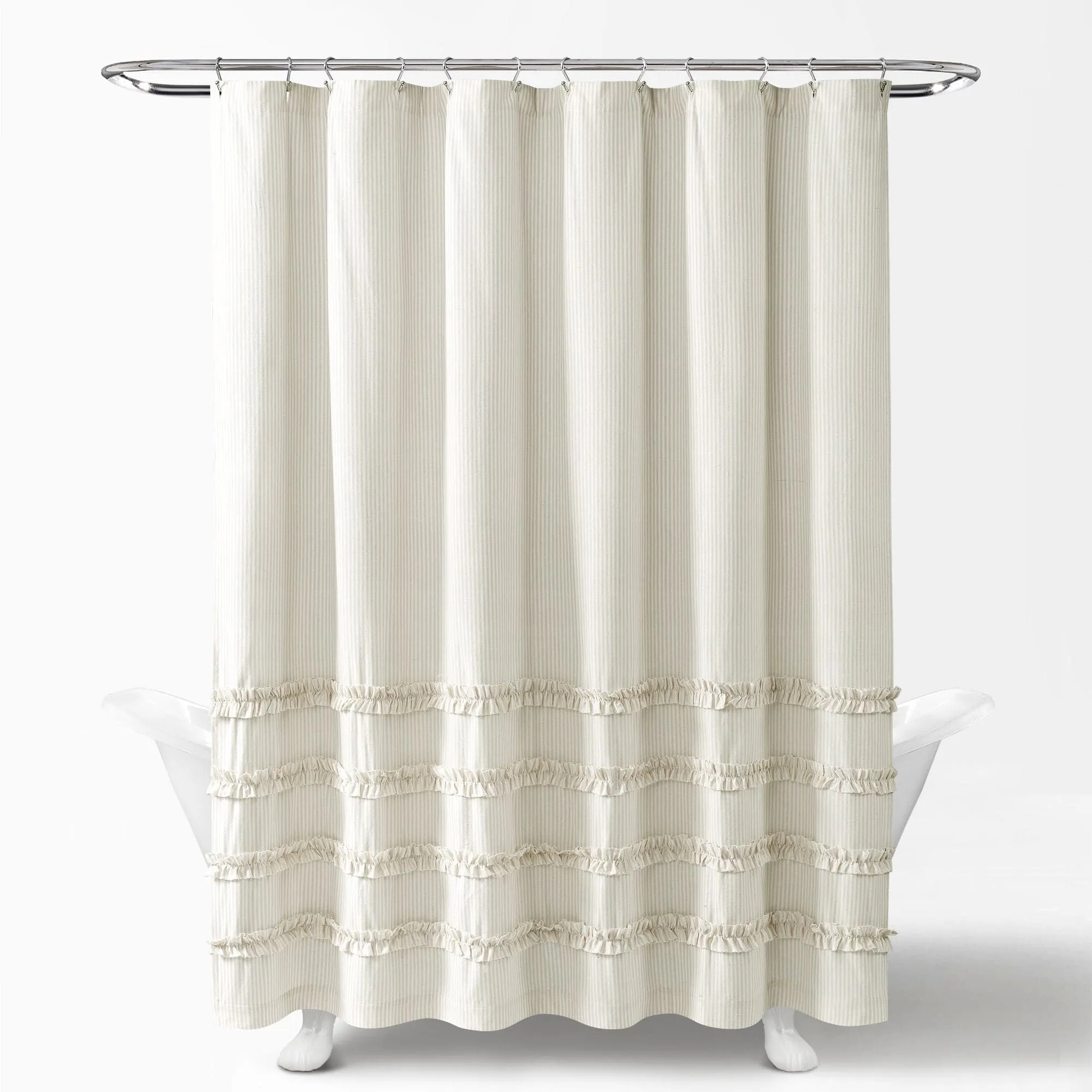 Vintage Stripe Yarn Dyed Shower Curtain