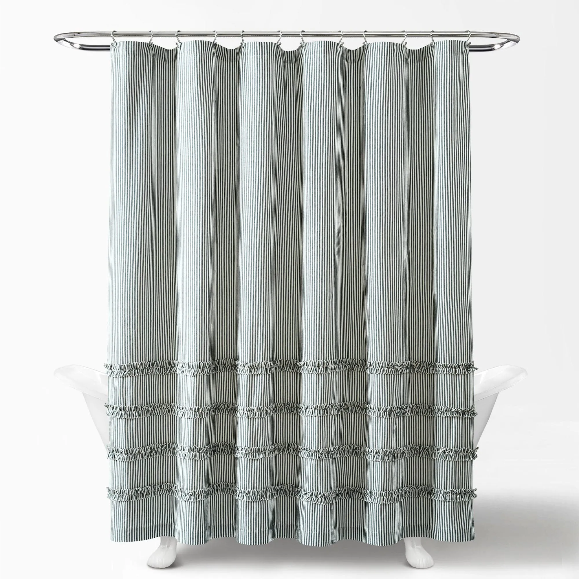 Vintage Stripe Yarn Dyed Shower Curtain