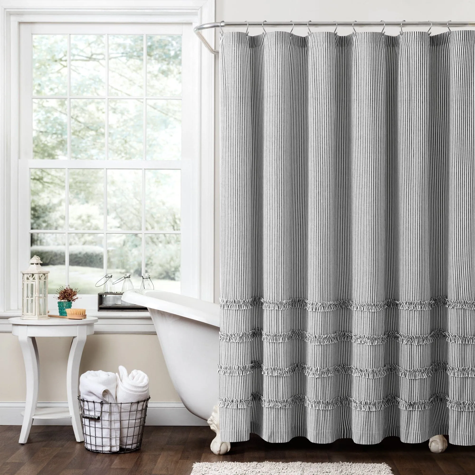 Vintage Stripe Yarn Dyed Shower Curtain