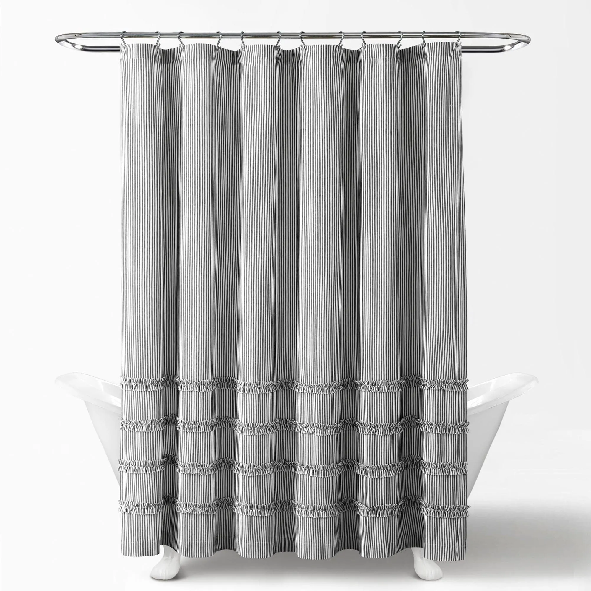 Vintage Stripe Yarn Dyed Shower Curtain